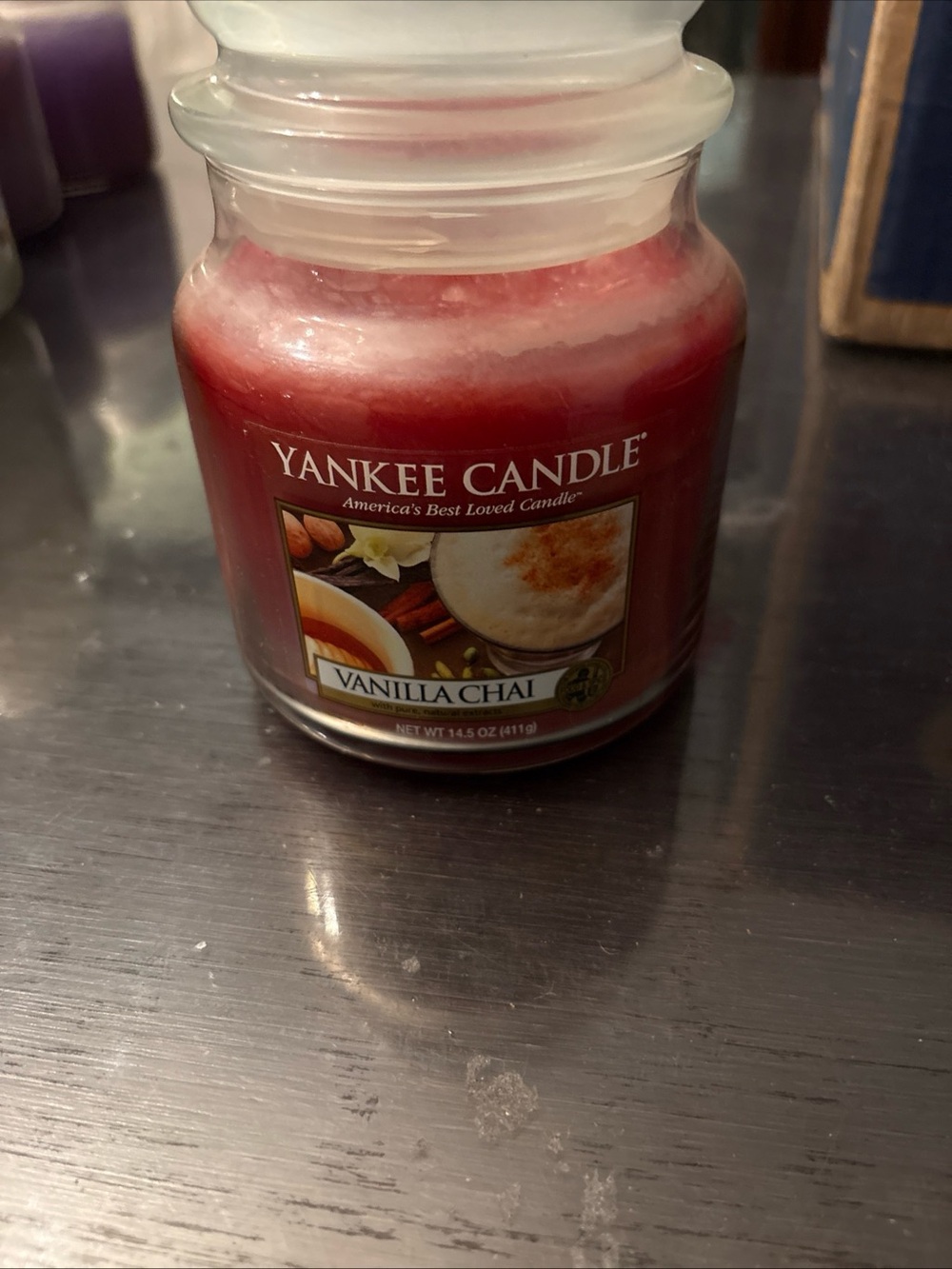 Yankee Candle Vanilla Chai Jar Candle - Red 14.5oz